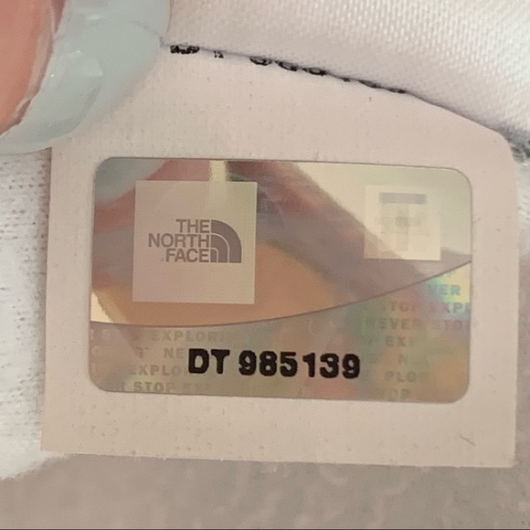 THE NORTH FACE Fleece Jacket Full Zip White Gray Lightweight Activewear Size M - Picture 13 of 15